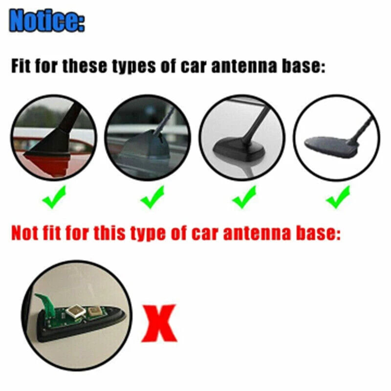 Shark Fin Roof Antenna for Universal Cars - Black FM/AM Radio Antenna