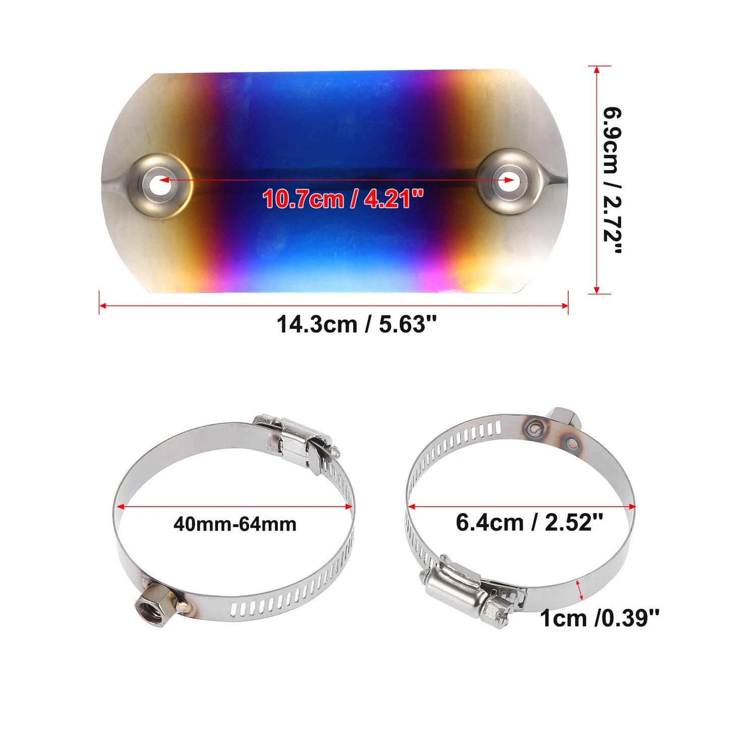Set 5.63'' Exhaust Muffler Pipe Protector for Universal Motorcycle