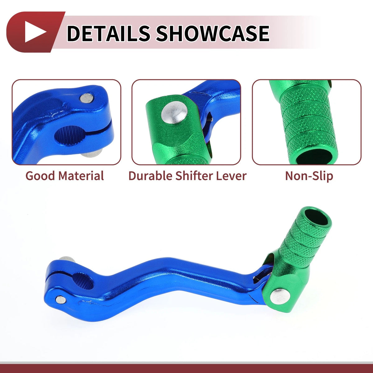 Folding Gear Shifter Lever for Kayo T2 Blue Green