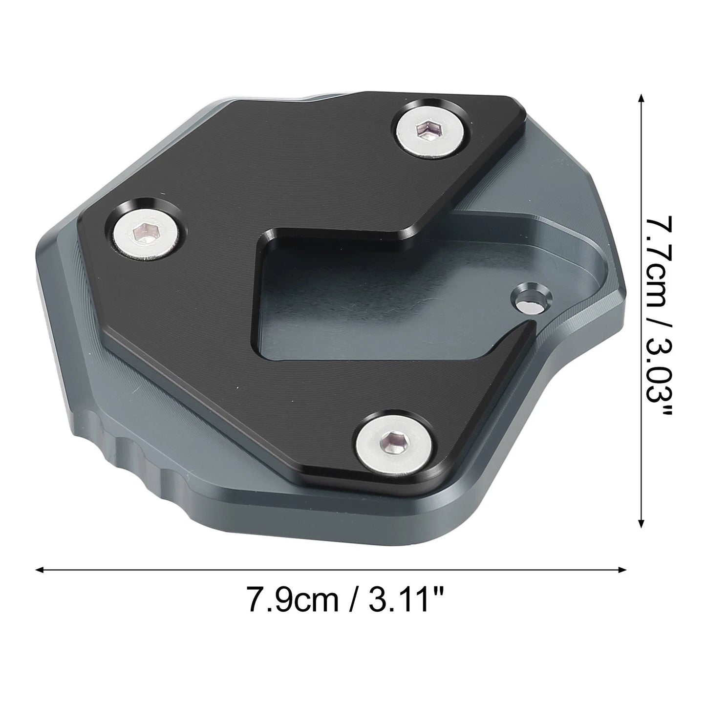Motorcycle Kickstand Pad Black Titanium for SUZUKI Hayabusa (2008-2023)