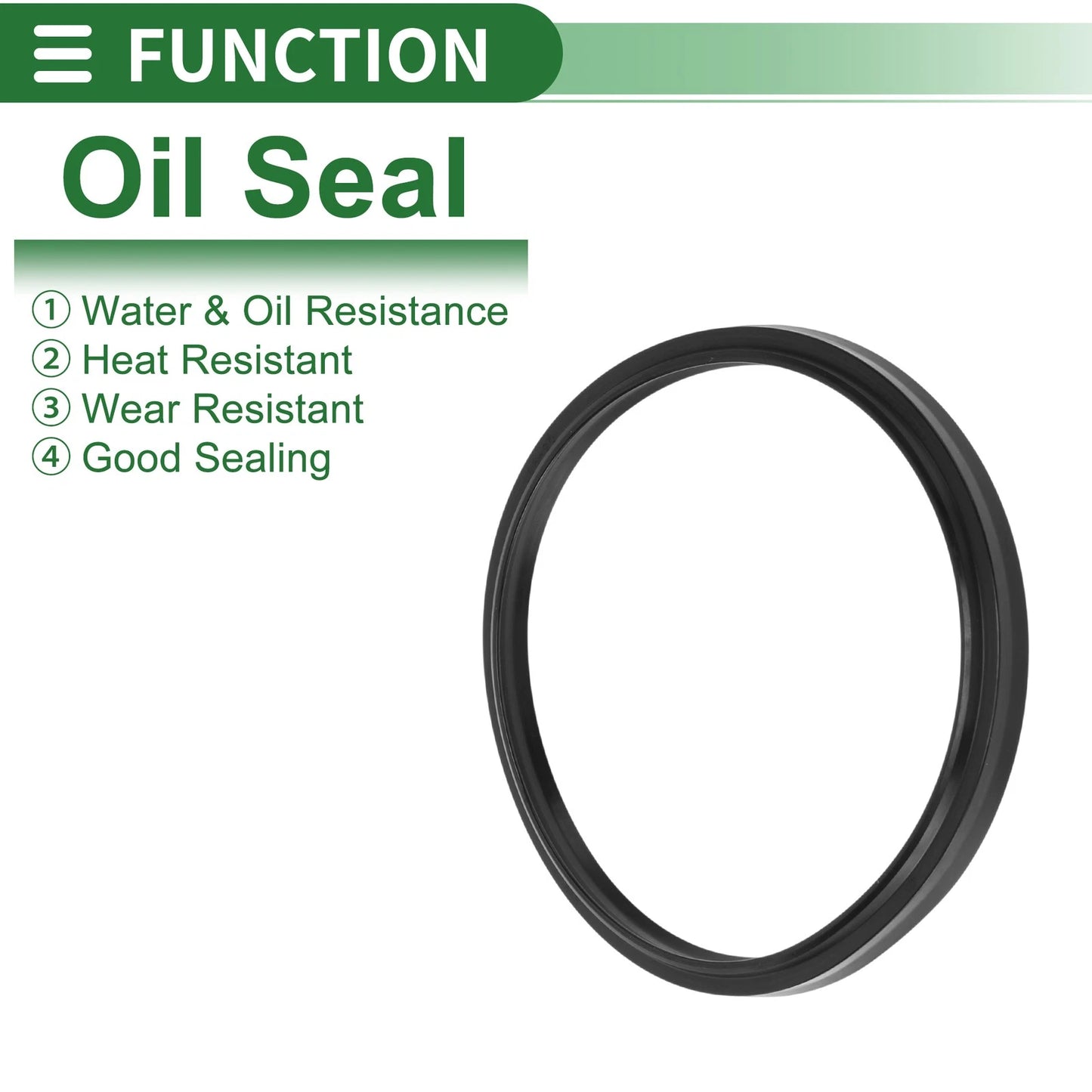 Oil Seal Rotary Shaft Seal NBR Rubber 90x100x6mm Black 5 pcs