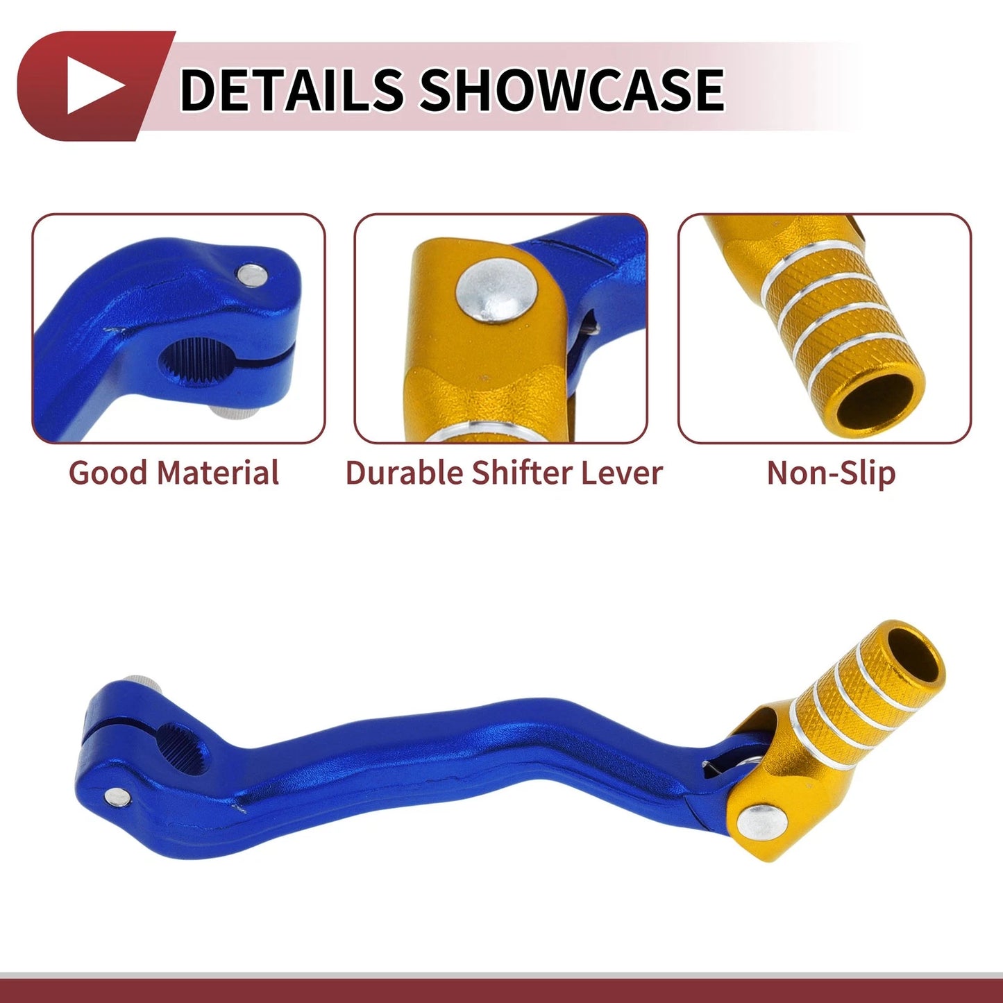 Gear Shift Lever Folding Blue Gold-Tone Silver-Tone for Bosuer M4