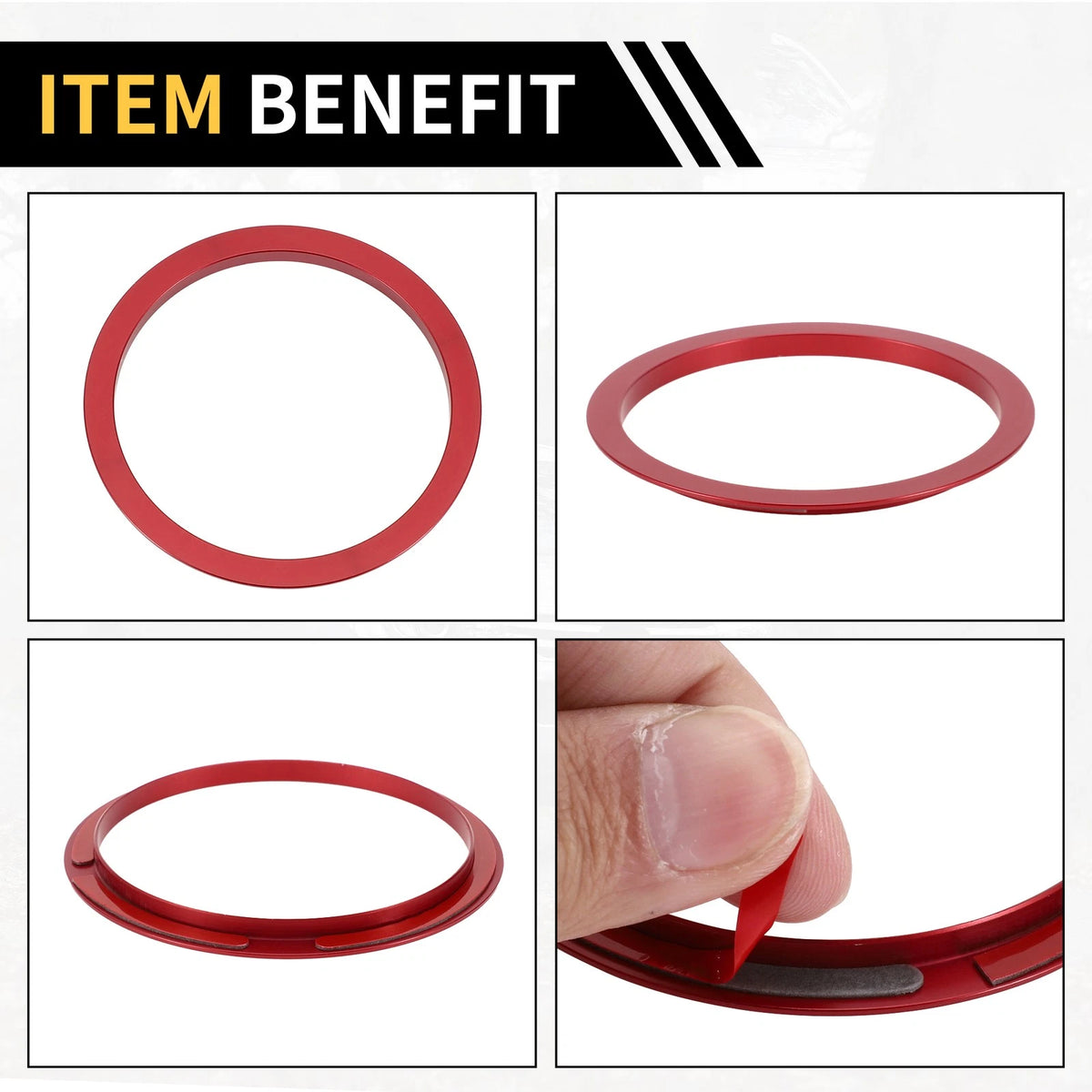 AC Vent Dashboard Decoration Rings for Toyota Tacoma (2016-2023) Red 1 Set