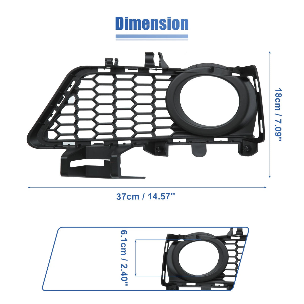 Fog Light Grille Covers for BMW 3 Series (2012-2019) - 2 x High-Quality Parts