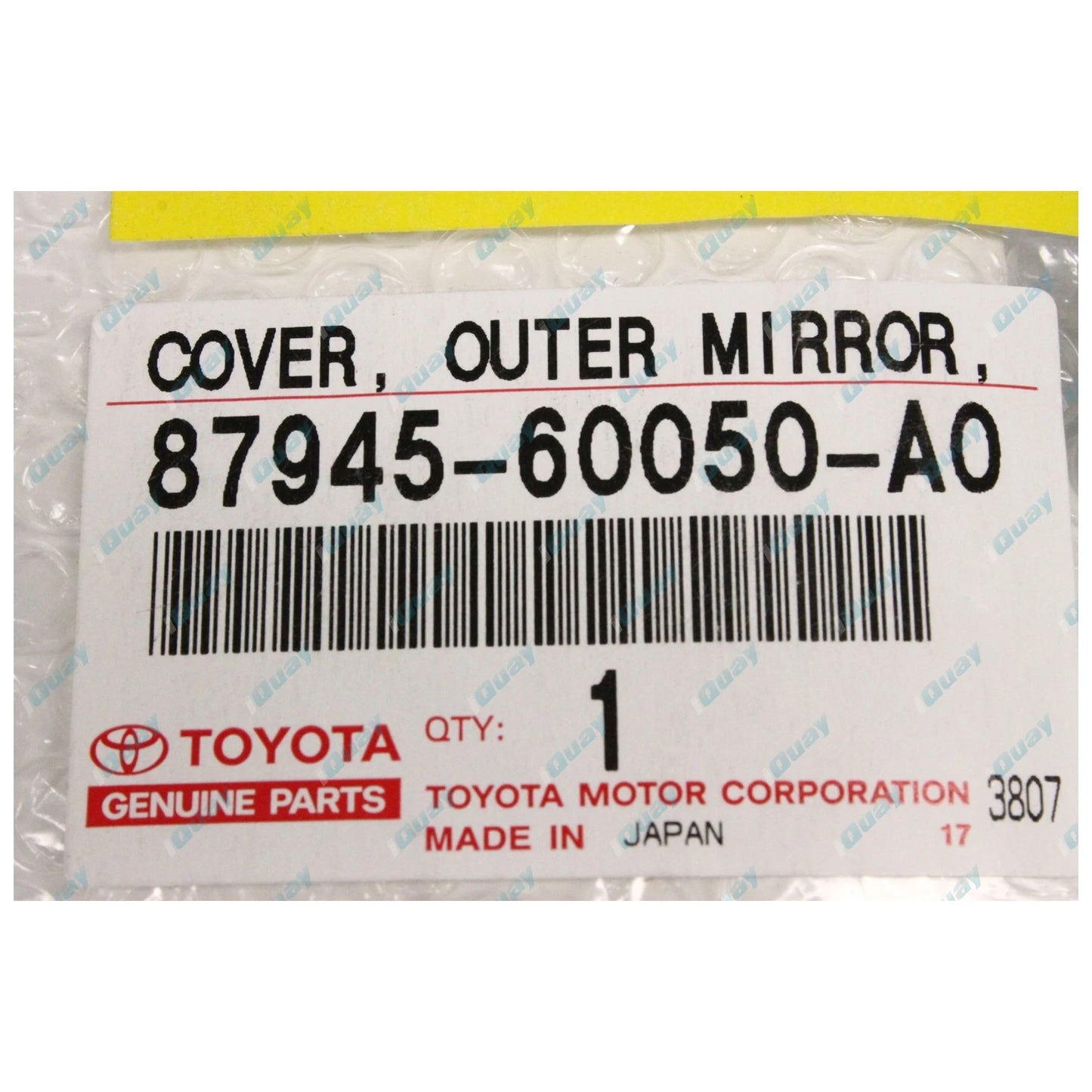 Genuine White Left Mirror Cover for Toyota Landcruiser 200 Series (2012-on)