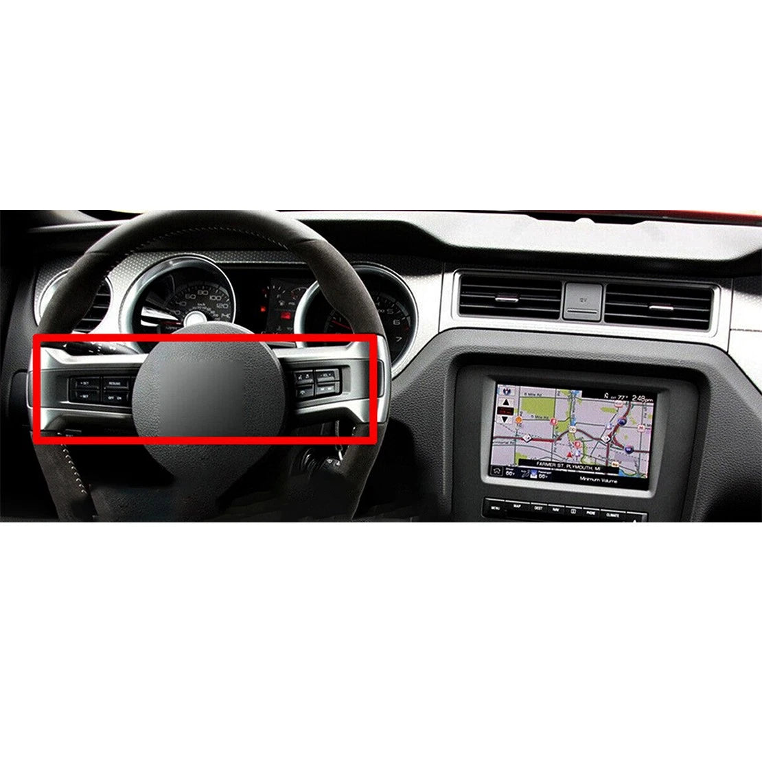 Steering Wheel Control Button Repair Sticker for 2010-2012 Ford Mustang