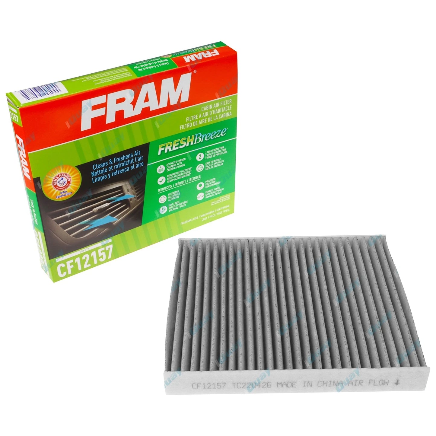 Fram Cabin Air Filter Cleaner for Hilux GUN122 GUN125 4cyl 2GD-FTV 2.4L 2015~19