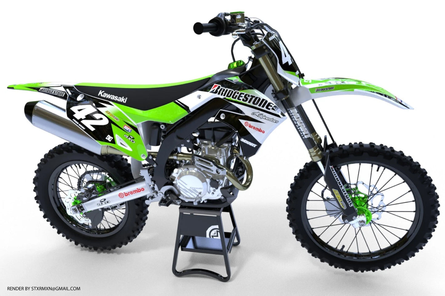 Custom Graphics Full Kit for Kawasaki KLX 140 (2019-2024) Flash Style