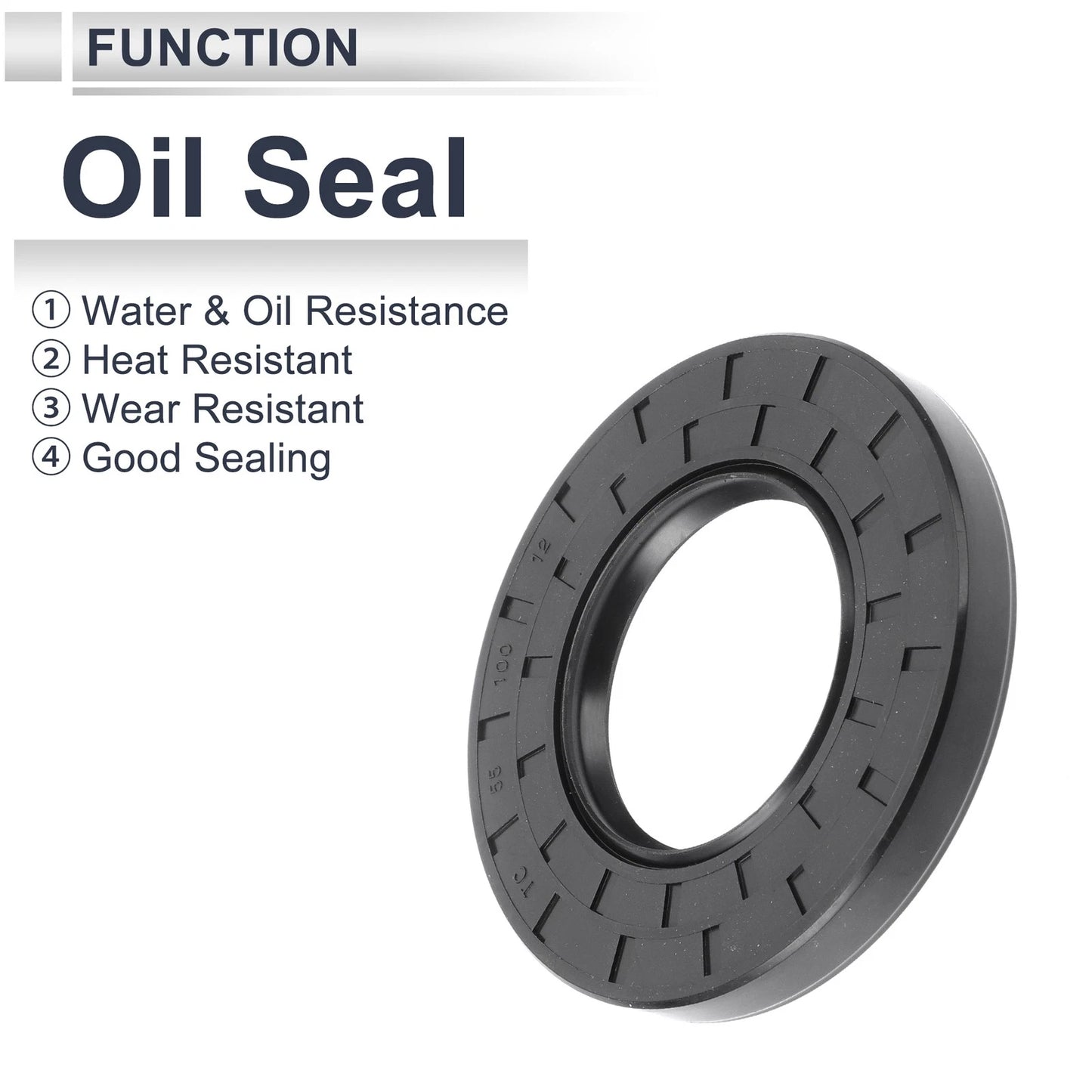 Oil Seal 55x100x12mm Seal Ring Rotary Shaft Seal Nitrile Rubber 5 pcs