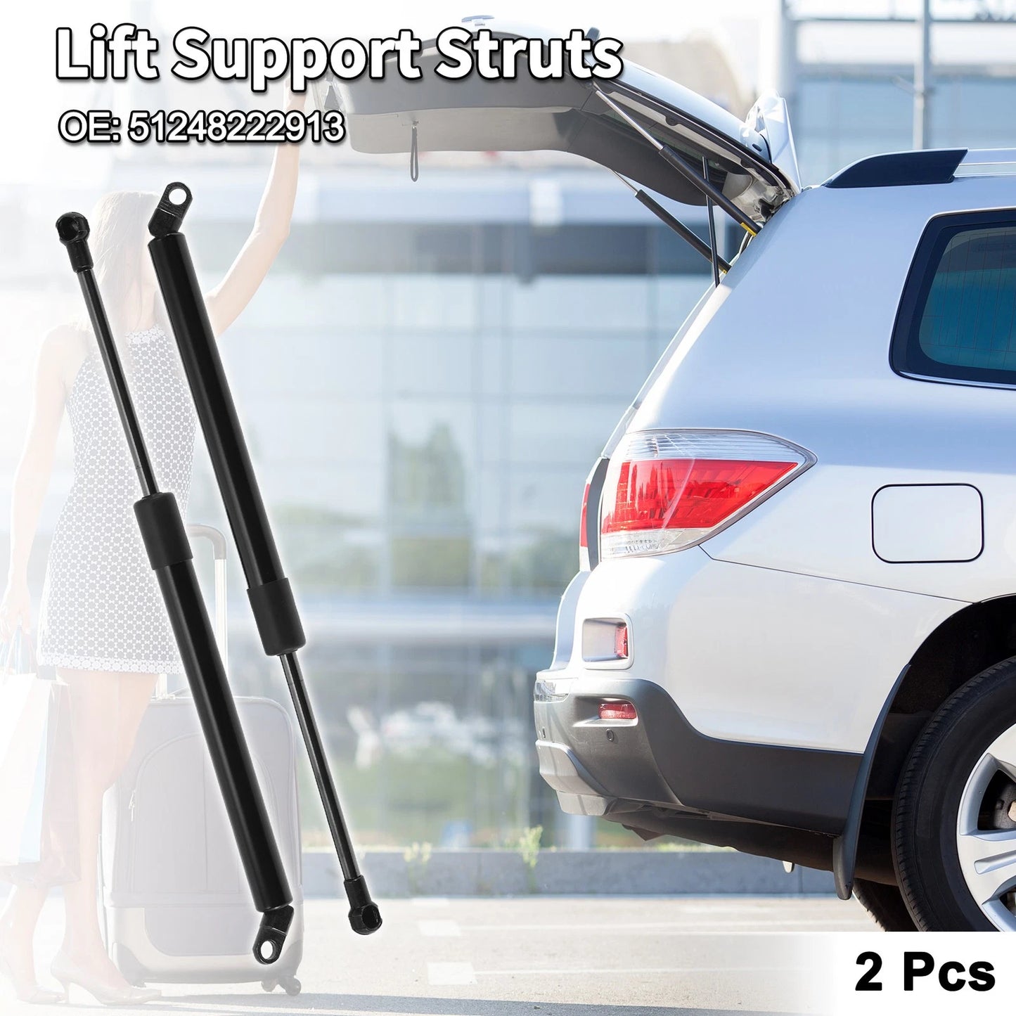 Rear Hatch Lift Supports for BMW E39 525i 528i 530i 540i M5 Sedan (97-03)
