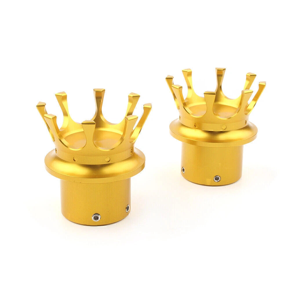 Front Axle Nut Covers Gold for Harley XL 883 1200 Dyna Touring (2004-2023)