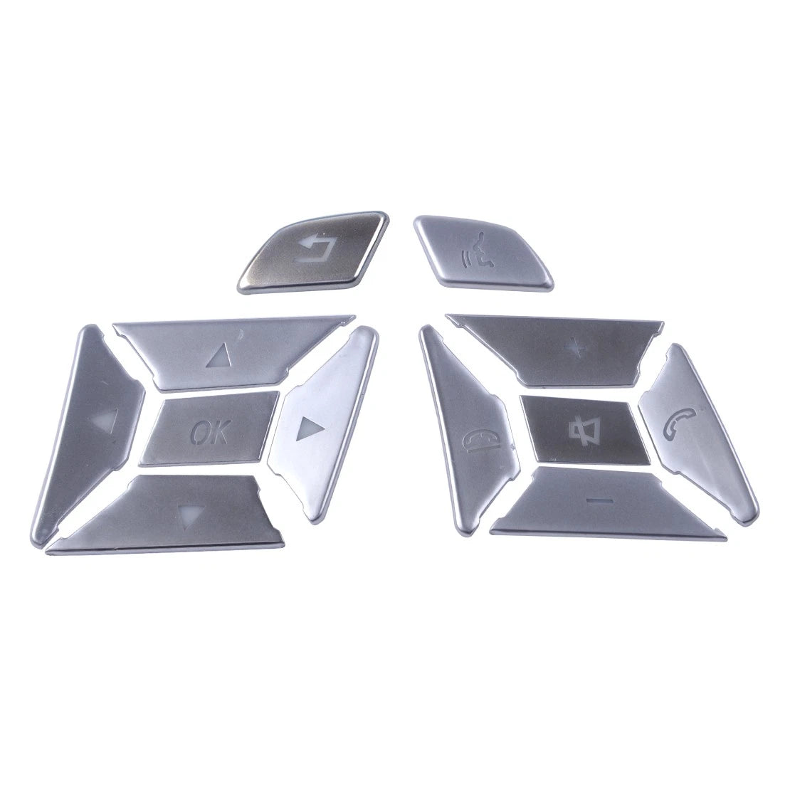 Silver Steering Knob Cover for Mercedes Benz E C G Class W204 (2012-2016)