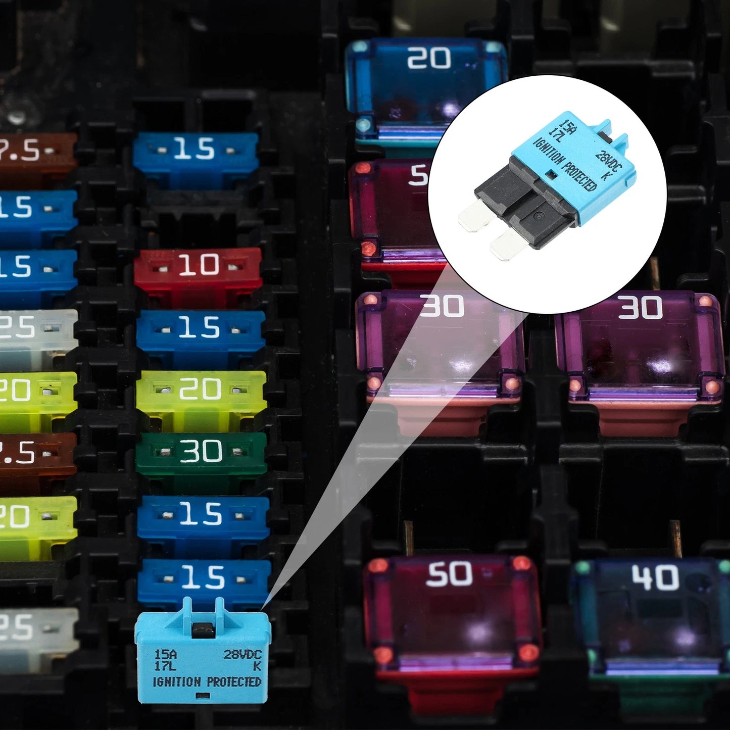 1Pcs 15A Circuit Breaker Blade Style Fuse for Car Marine