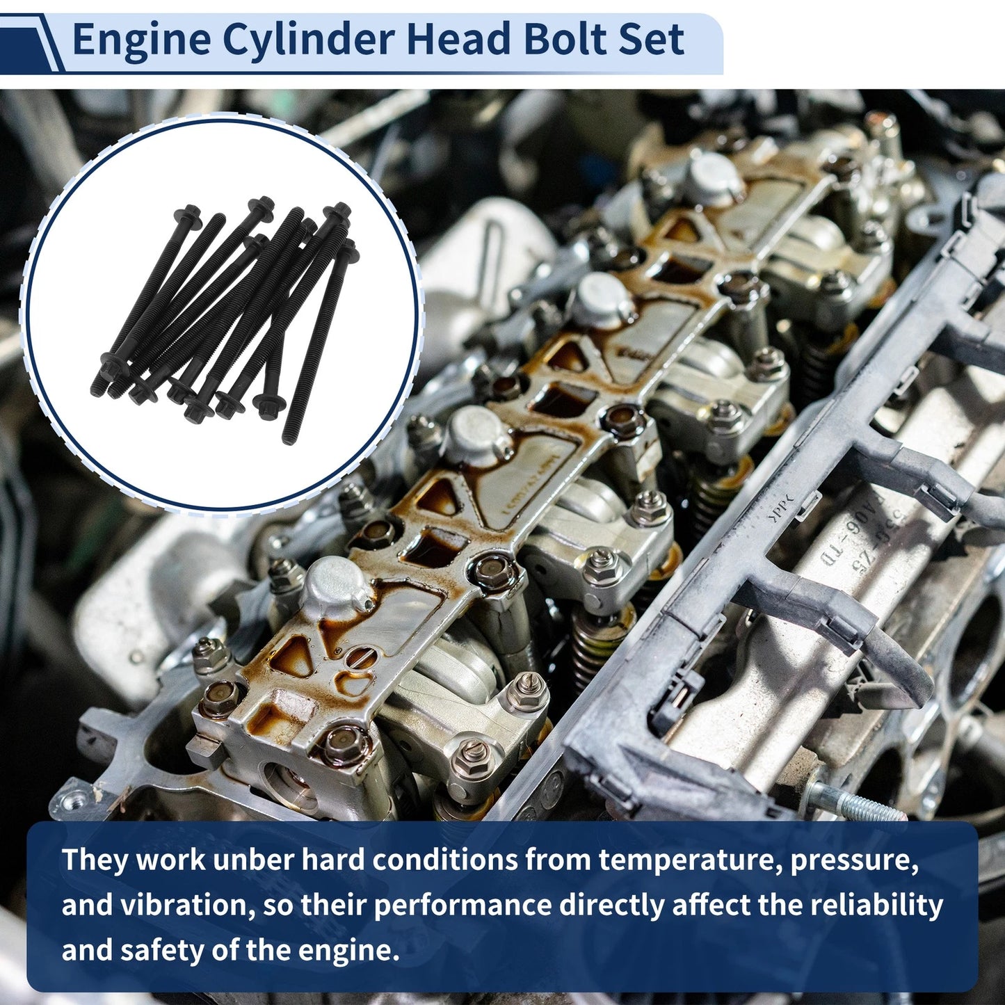 Engine Cylinder Head Bolt Set 1.4L L4 for Chevrolet Sonic (2012-2020)