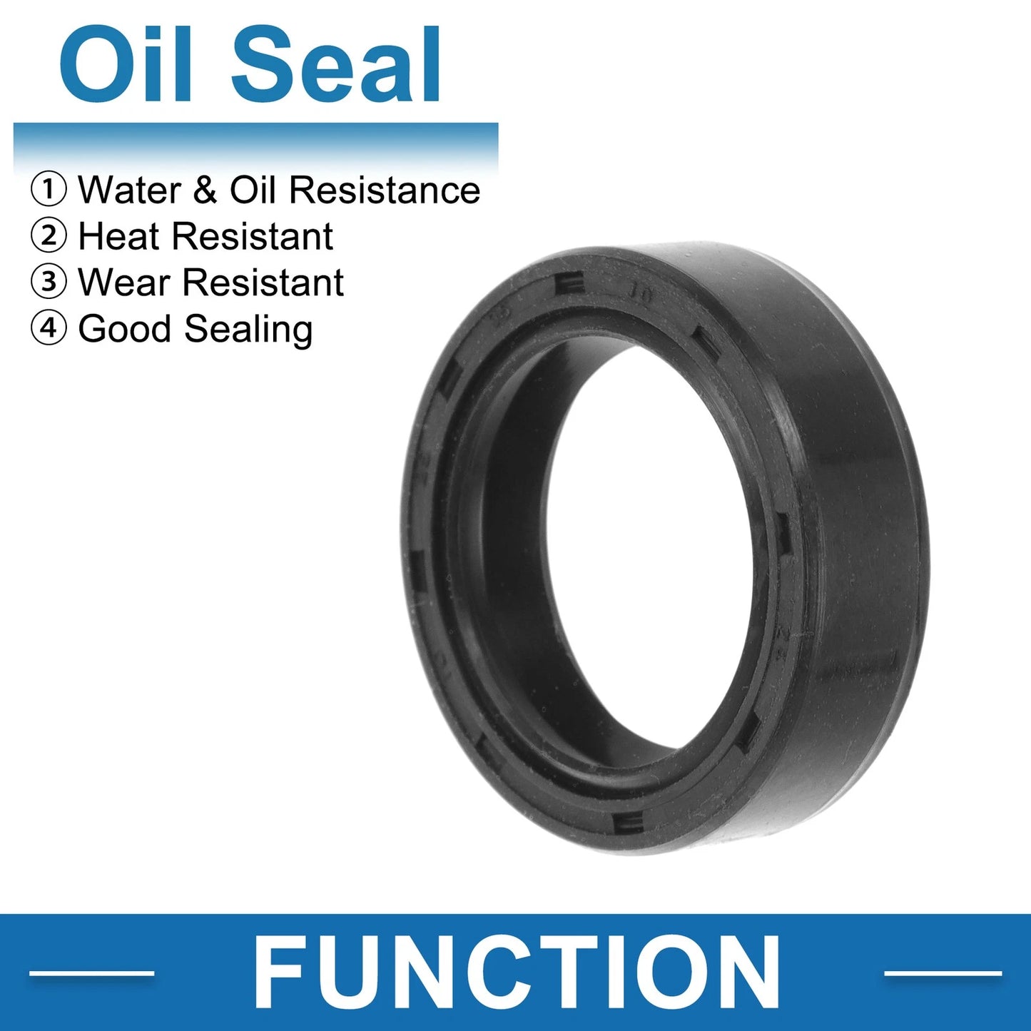 Oil Seal / 25x35x10mm / Rotary Shaft Seal Nitrile Rubber Black 5 Pcs