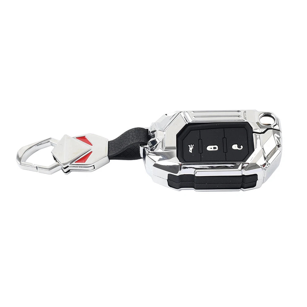 Silver Keyless Remote Key Fob Cover for Jeep Gladiator (2020-2024)