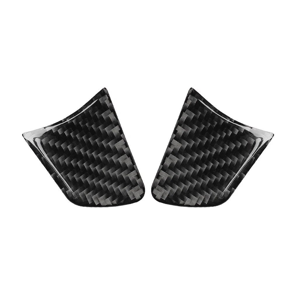 Carbon Fiber Black Steering Wheel Panel Cover Trim for Audi A6 A7 (2012-2018)