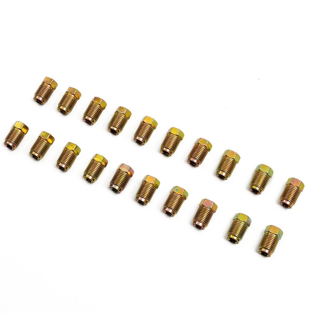 Metric Brake Line Fittings Nut End Union Male Zinc 20x for 3/16" Tube for Vehicle