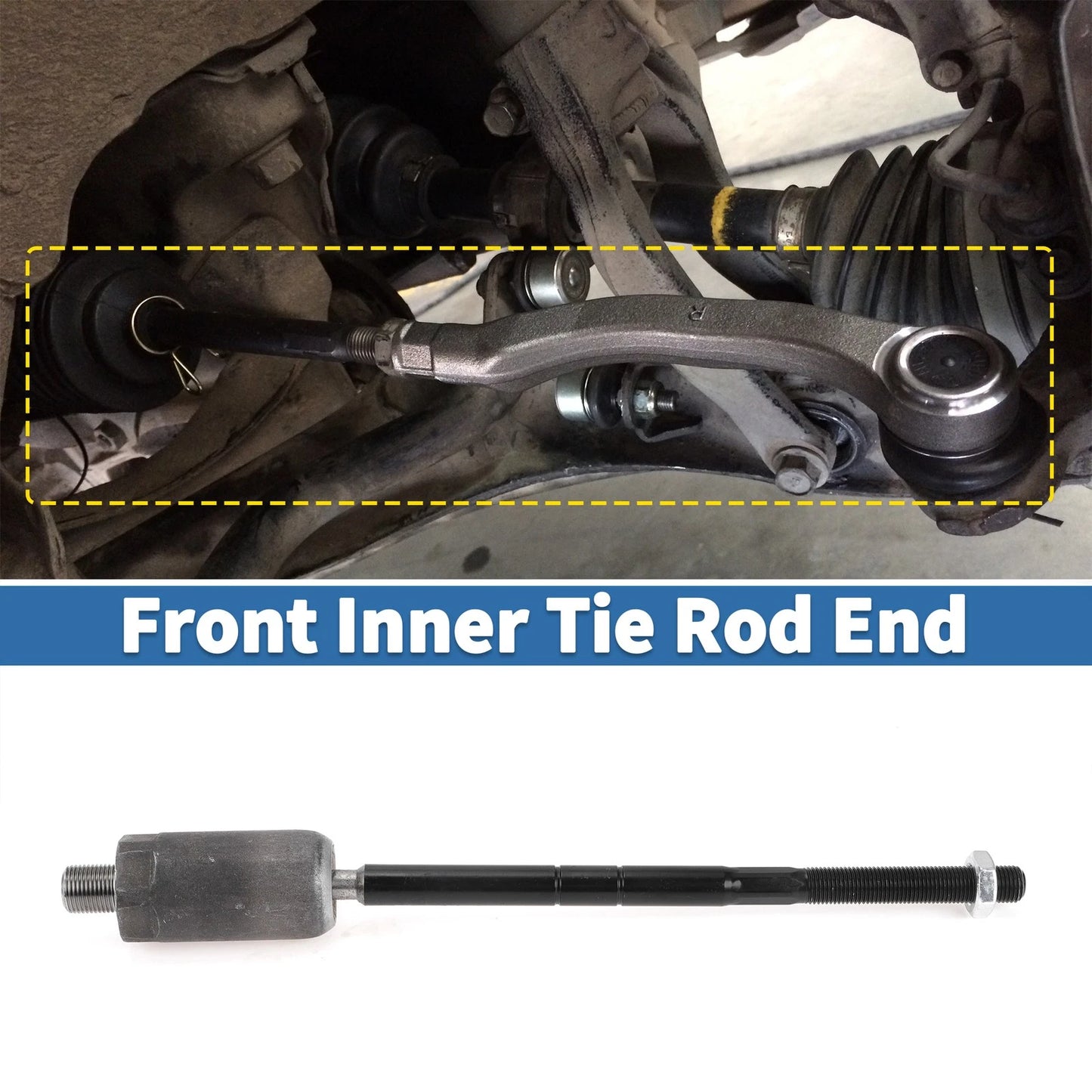 2 x Front Inner Tie Rod End Links for Ford Explorer, Mercury (2002-2006)