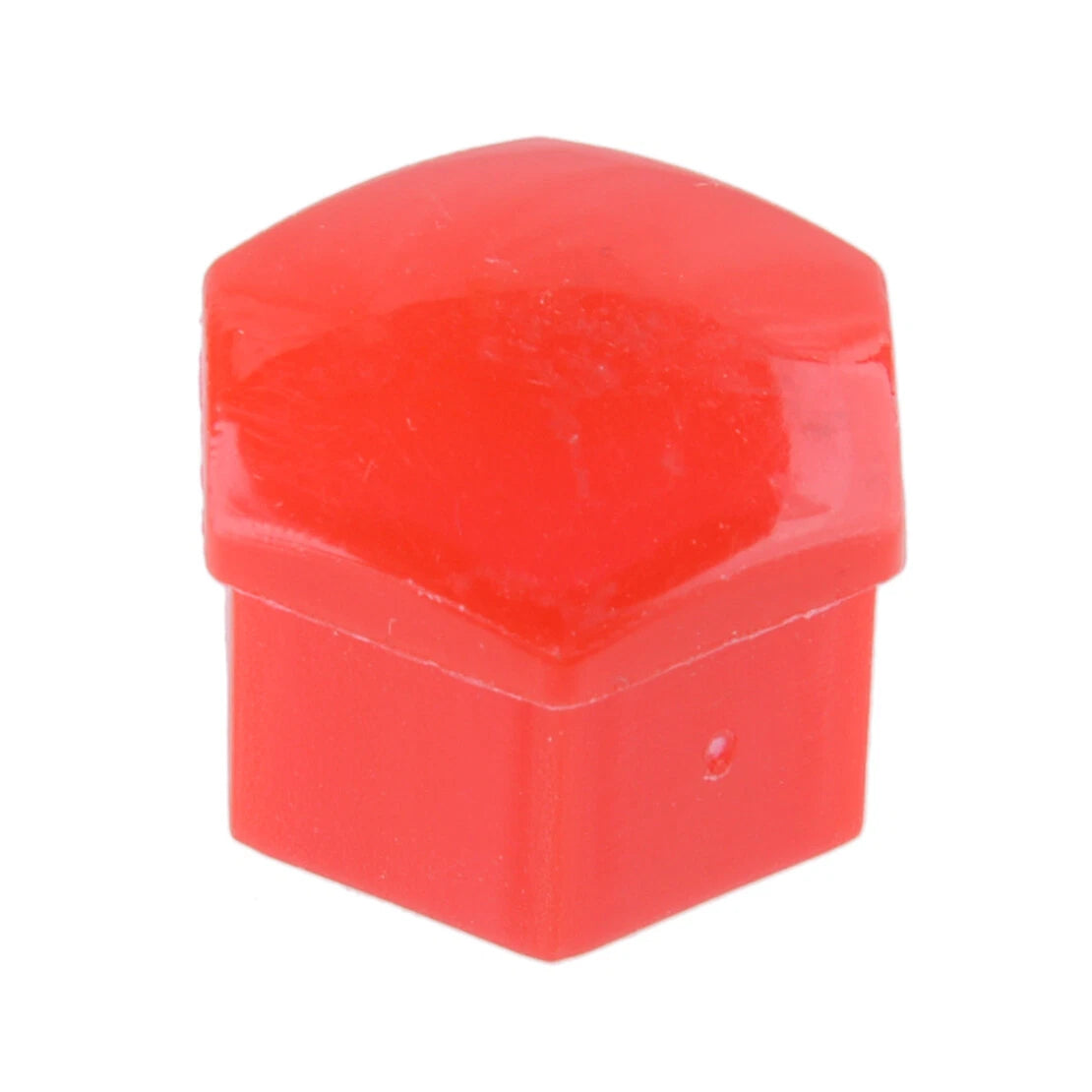 17mm Red Car Wheel Hub Screw Nut Lug Dust Cover Caps (2) with Tool