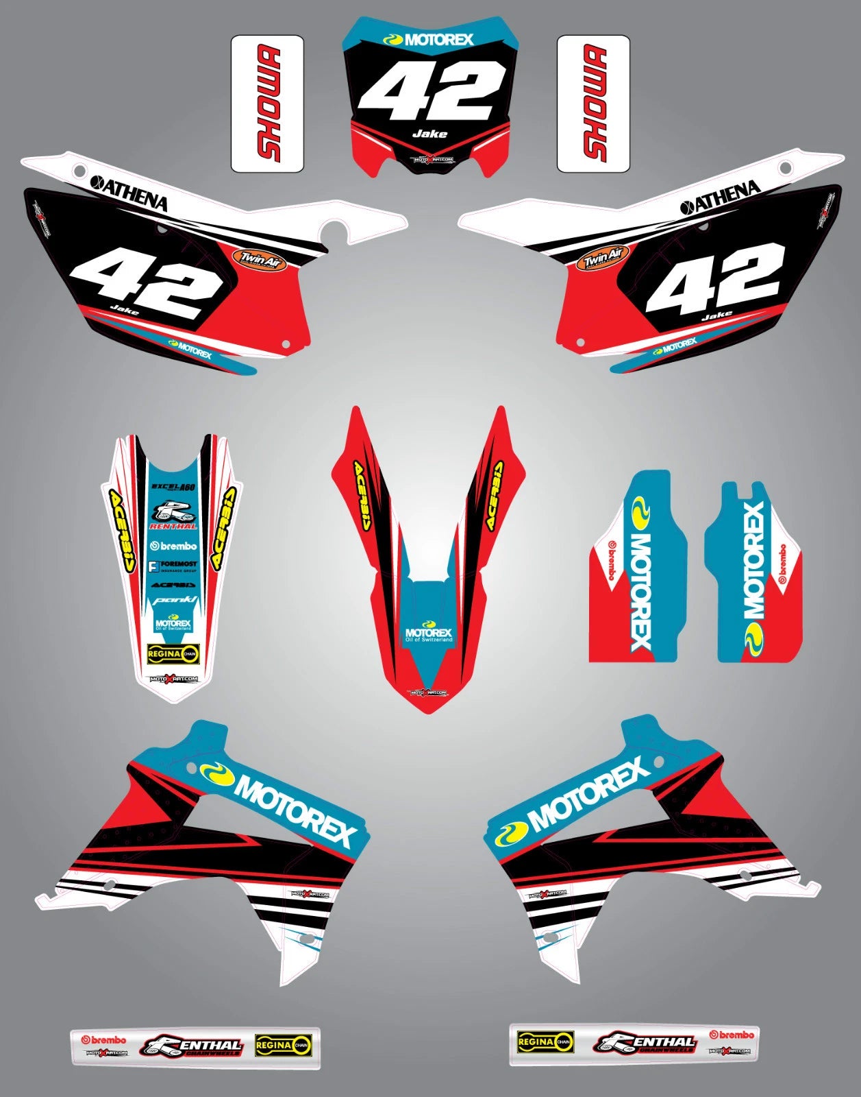 Full Custom Graphic Kit for Honda CRF 450 (2013-2015) - Strike Style