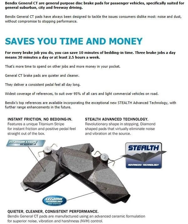 GCT Brake Pad Set for Mitsubishi Pajero NH/NJ/NK/NL (1991 - 2000)