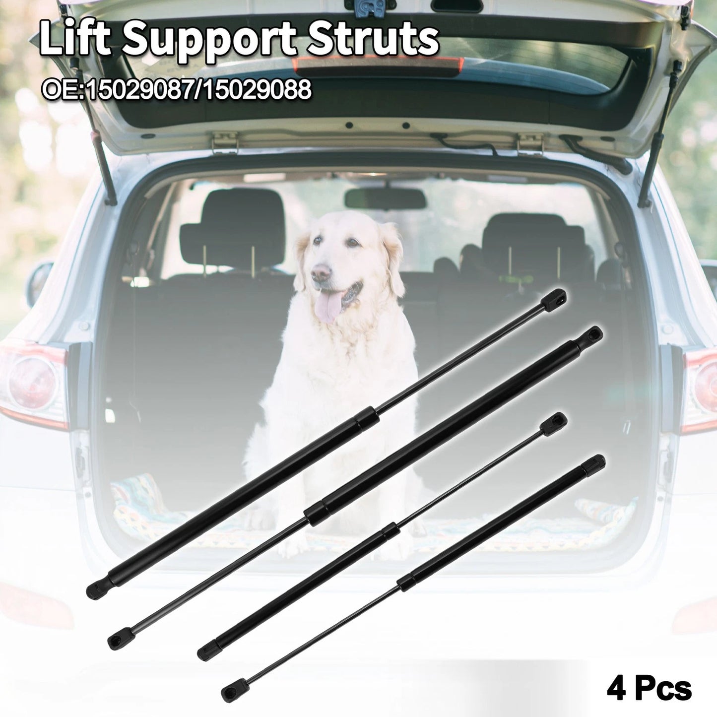 Rear Window Glass & Rear Hatch Lift Supports Struts for Chevrolet Suburban 1500