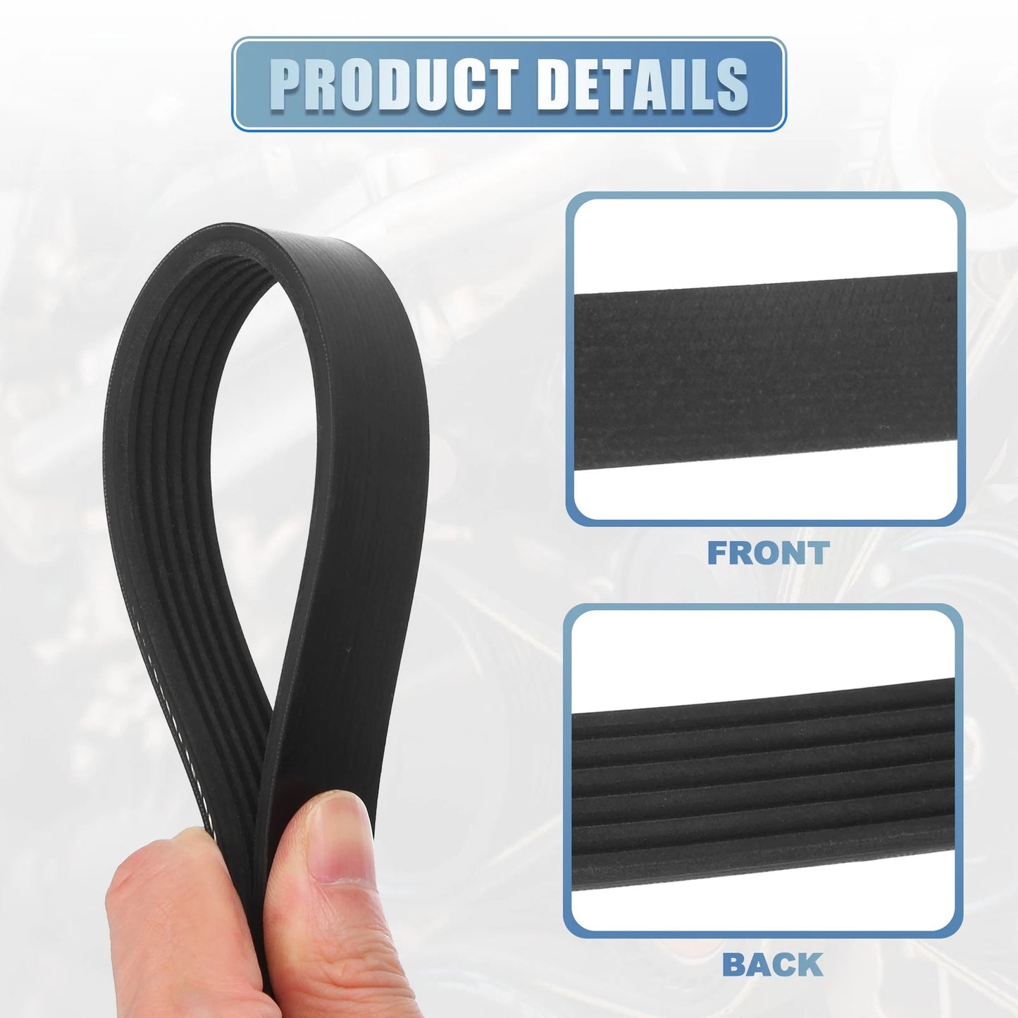 V-Ribbed Serpentine Drive Belt for Ford F-250 Super Duty 2002-2010 6.8L, 5.4L