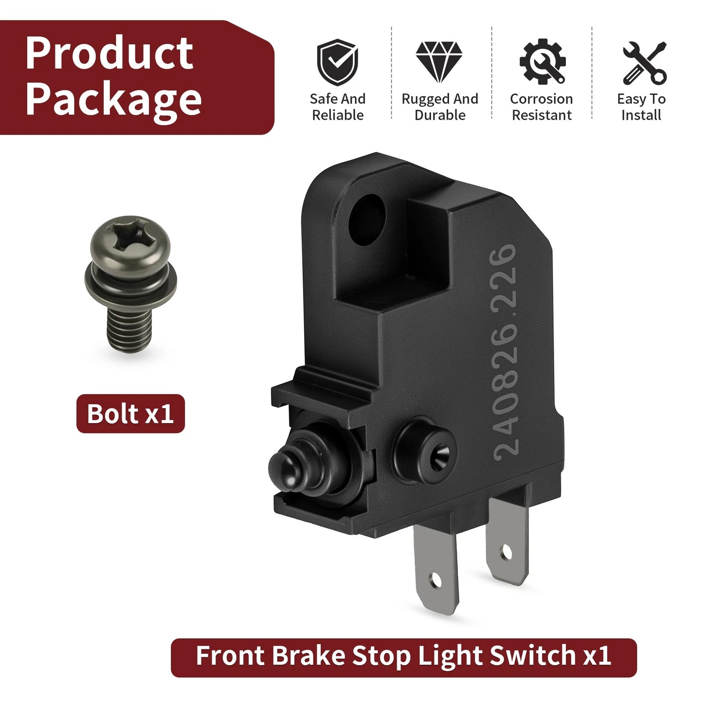 Front Brake Stop Light Switch for Honda Grom 125 (2014–2024)