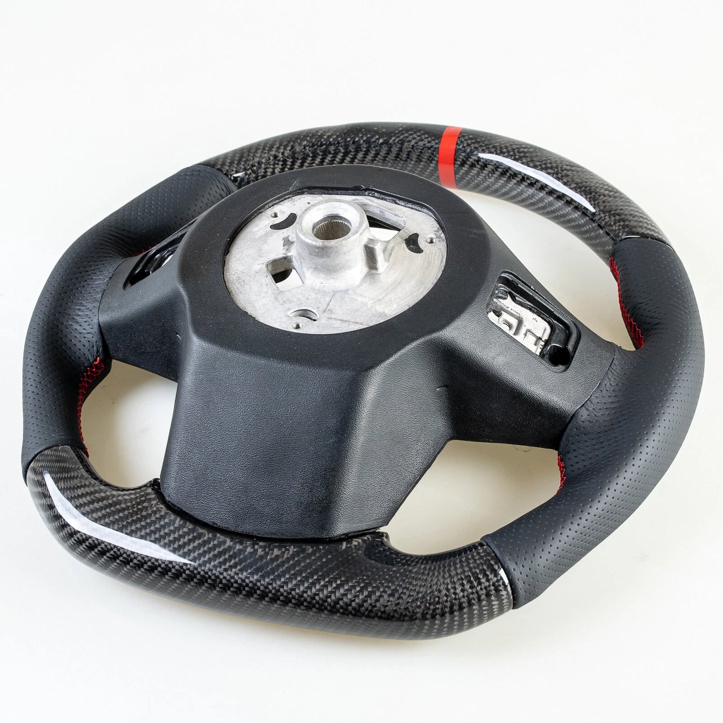 Flat Bottom Carbon Leather Steering Wheel for Toyota Supra A90 (2019-2021)