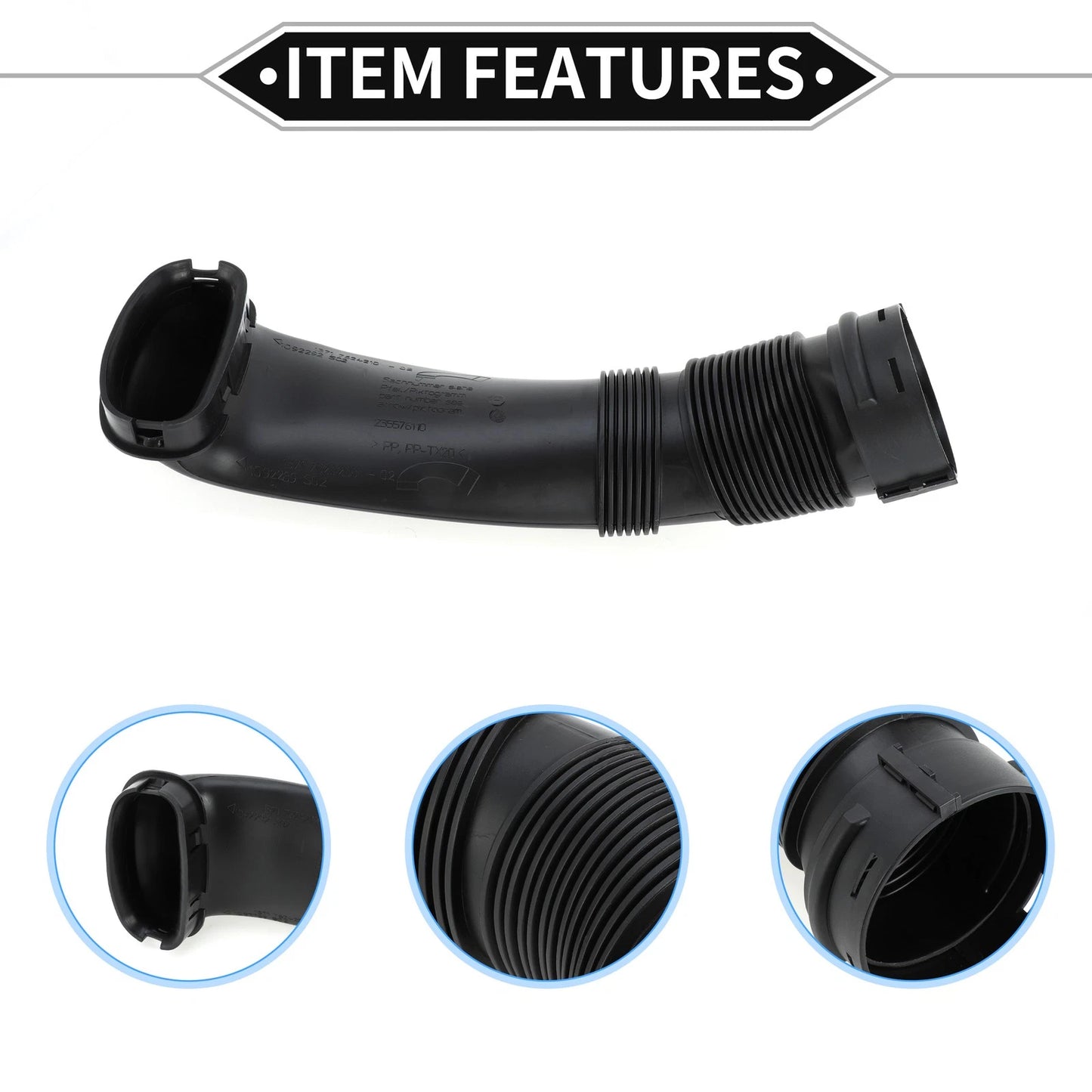 Intake Hose for BMW X5 X6 2008-2014, Black (2008-2014)