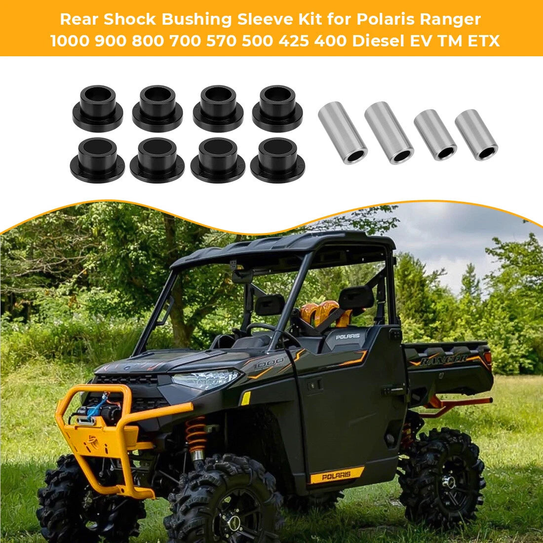 Front Shock Bushing Sleeve for Polaris Ranger 1000 900 800 700 570 500 Crew