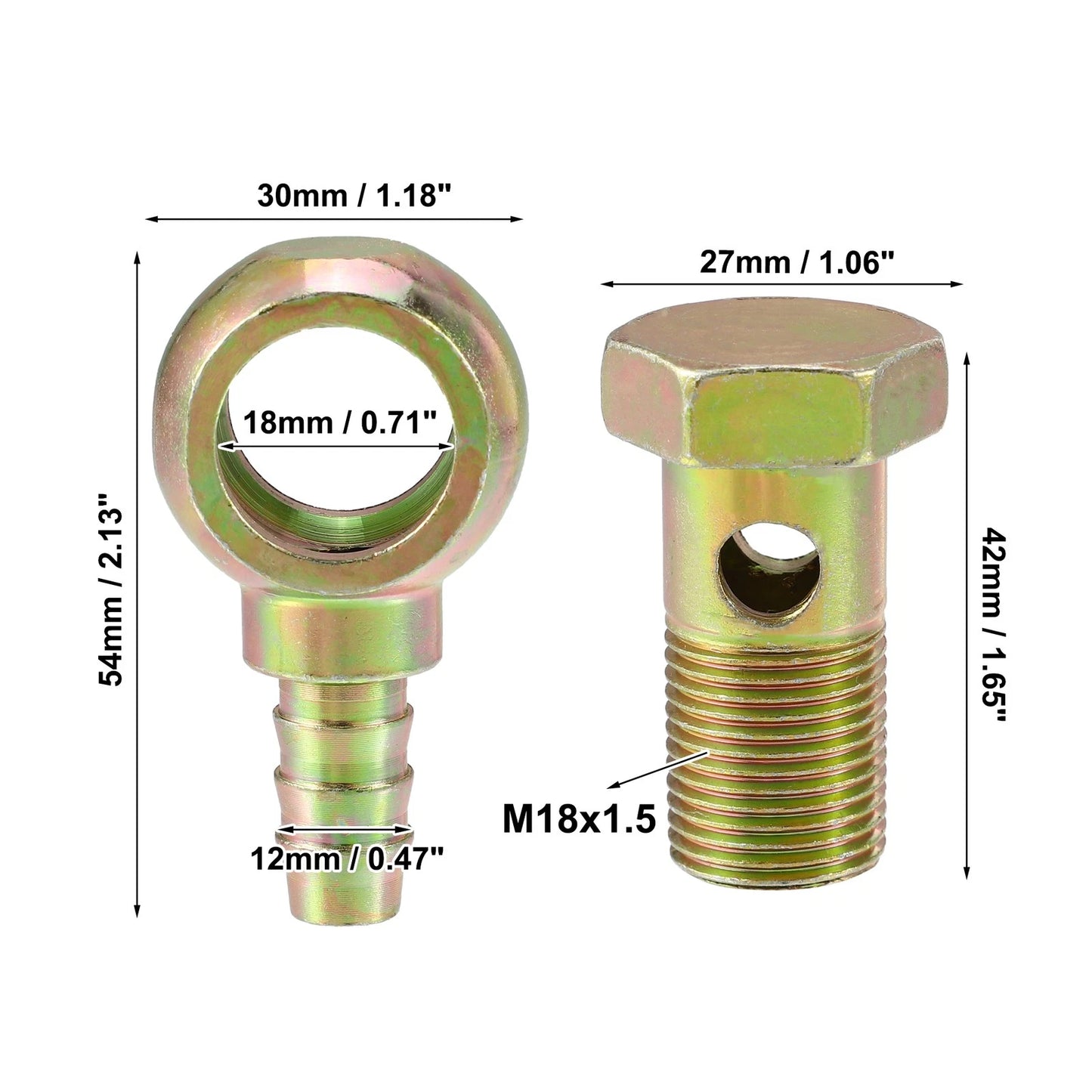 Banjo Bolt M18x1.5 Copper Washers for Motorcycle