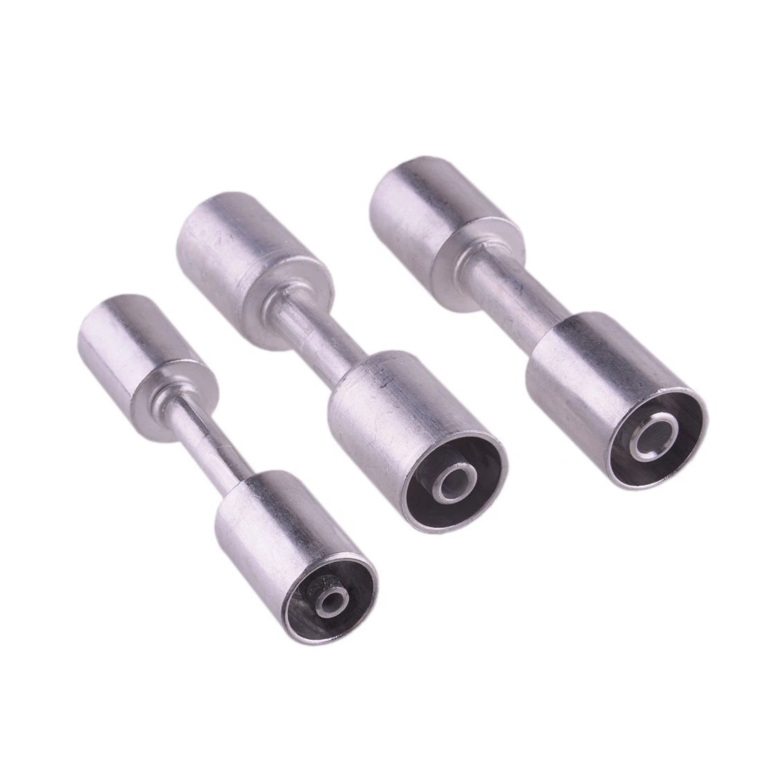 3 x Aluminum Fitting Straight Beadlock Splice for A/C Hose (Fits #6 #8 #10)