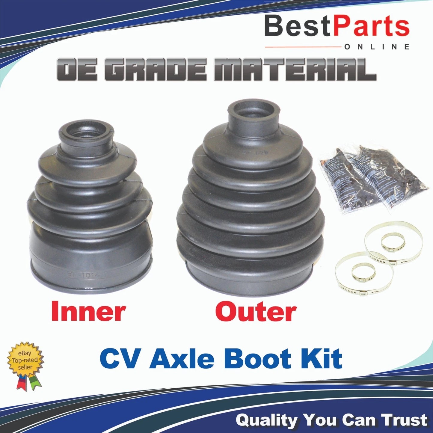 2x CV Axle Boot Kit for Toyota Corolla (2009–2013)