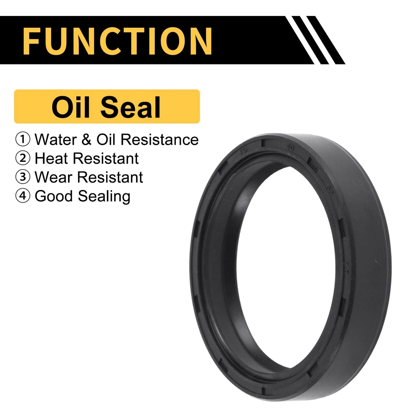 Oil Seal 40x50x10mm 5 Pcs for Rotary Shaft Seal NBR Rubber