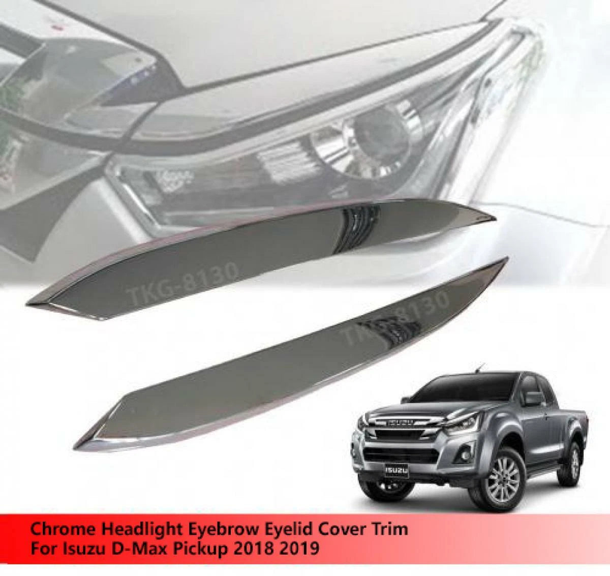 Headlight Eyebrow Eyelid Cover for Isuzu D-Max (2018-2019)