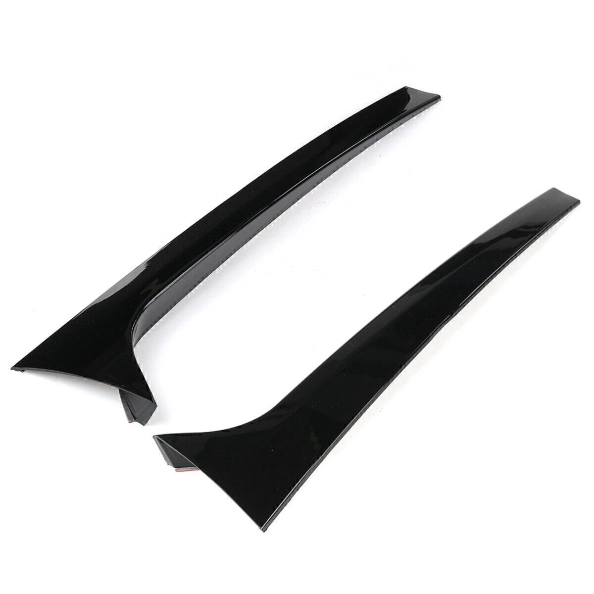 2 x Rear Window Canard Spoiler Covers for Skoda Octavia Estate (2014-2019)