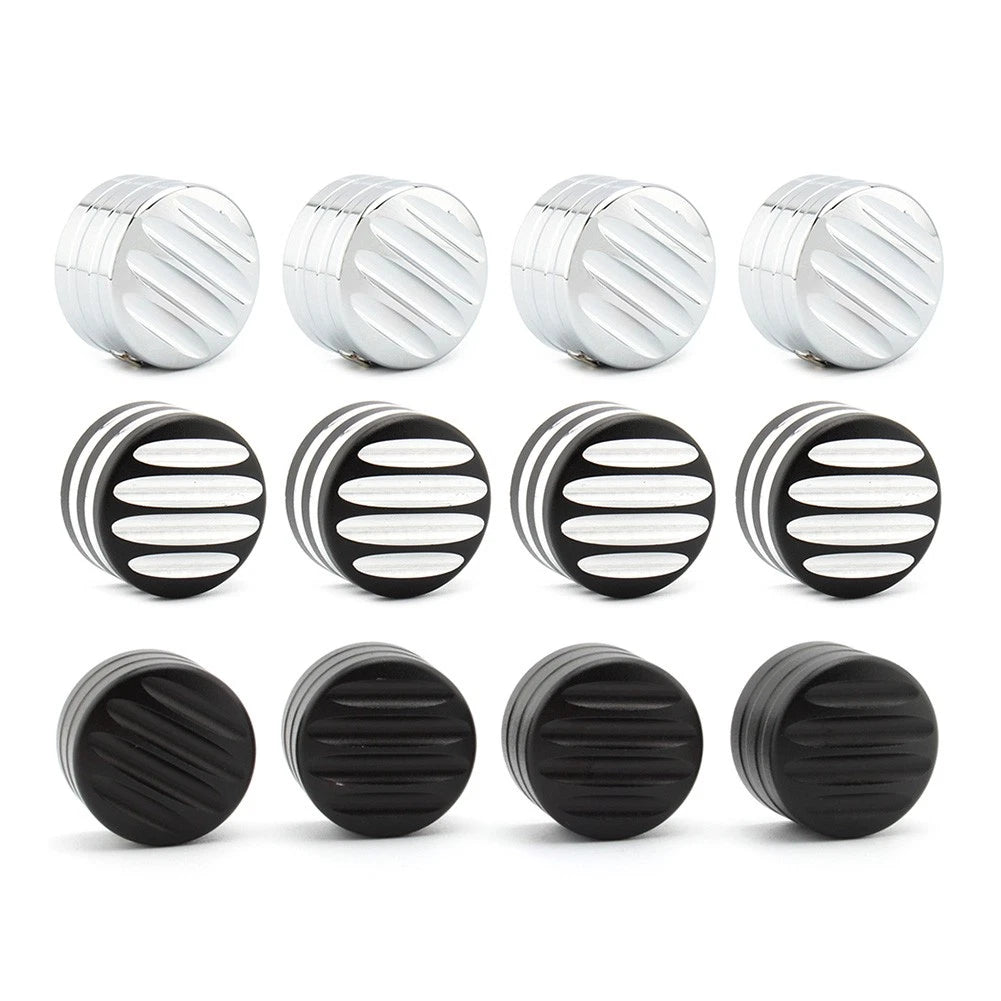 Billet Head Bolt Cover Caps Black for T120 Thruxton Scrambler Street Cup