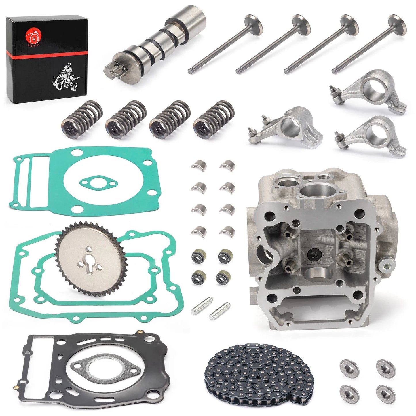 Engine Cylinder Head + Rocker Arm Camshaft Kit for Polaris Sportsman 400/450/500
