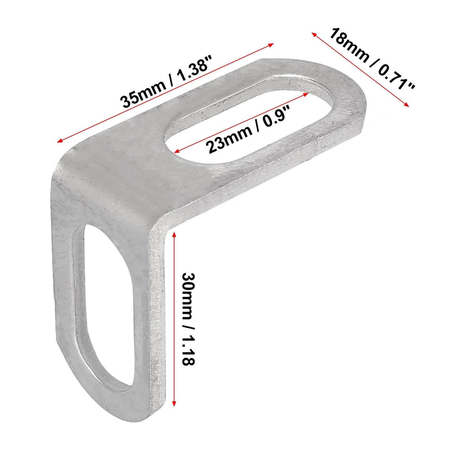 23mm Exhaust Pipe Bracket L-Shape Muffler Mounting Clamp for Motorcycle