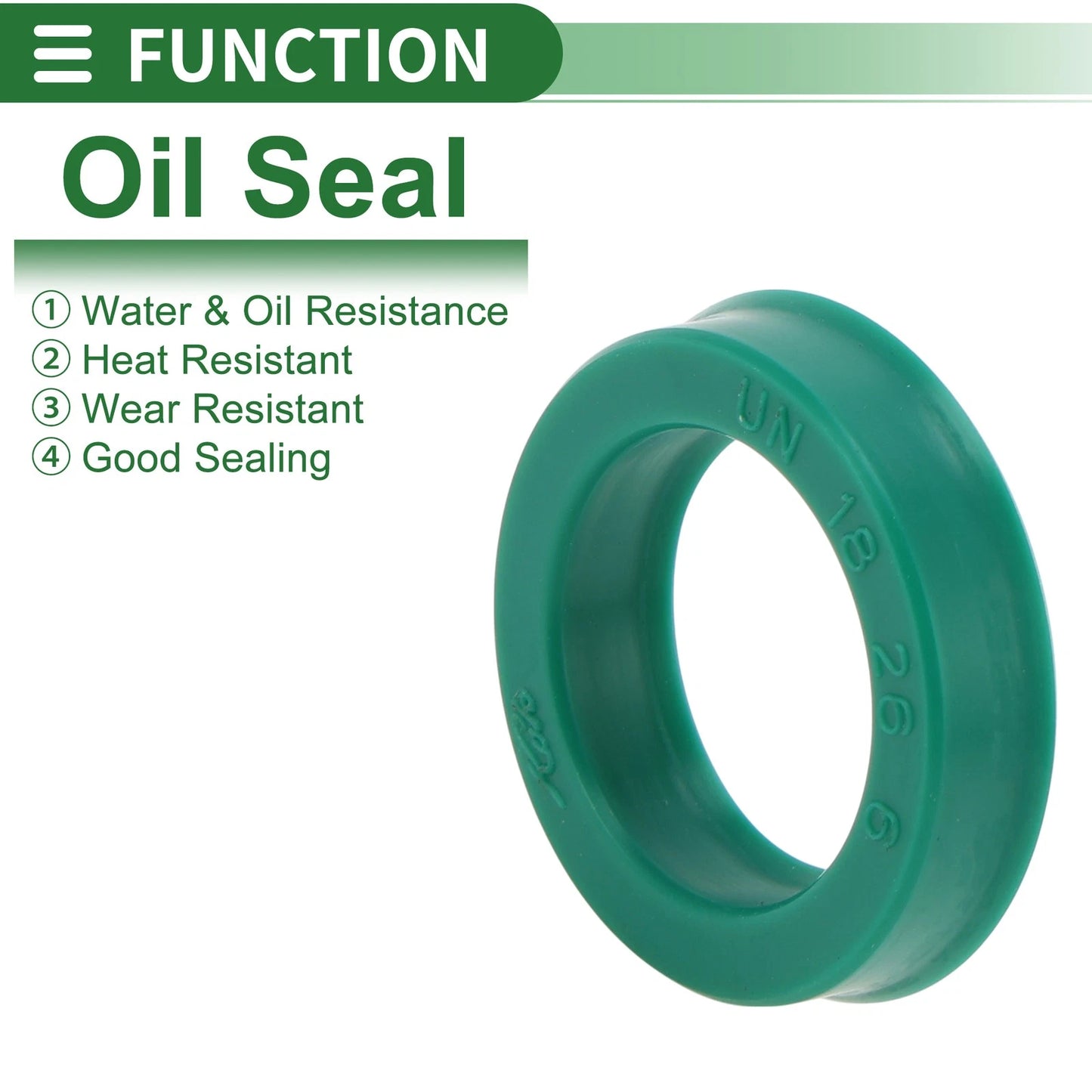 Oil Seal / 18x26x6mm / TPU Rotary Shaft Seal Green 5 Pcs