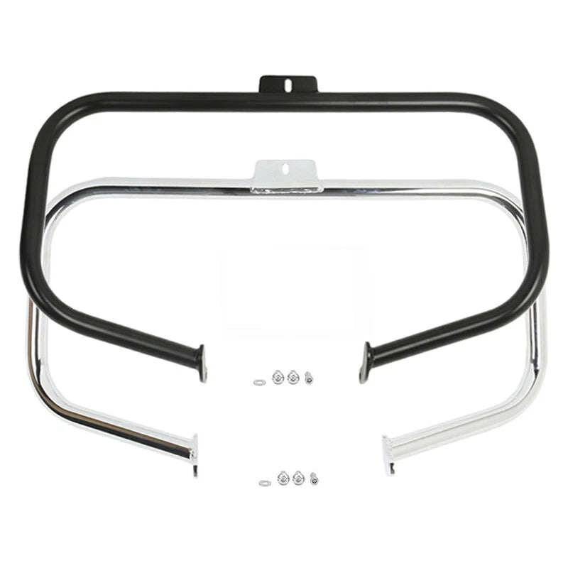 Chrome/Black 1-1/4" Engine Guard for Harley Softail Fat Boy (2000-2017)