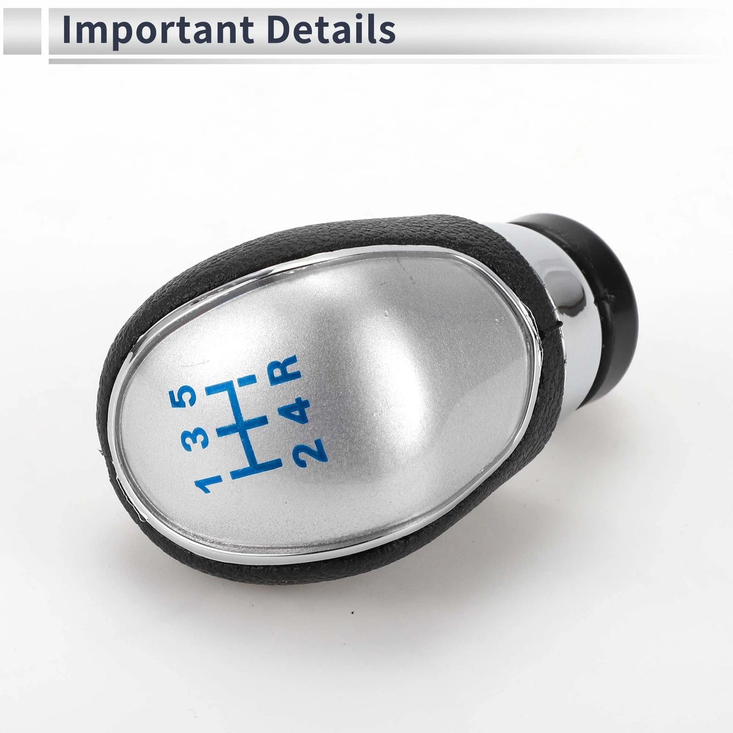 5 Speed Shift Knob for Ford Focus MK2 FL (2008-2011) - Plastic Blue Black Silver