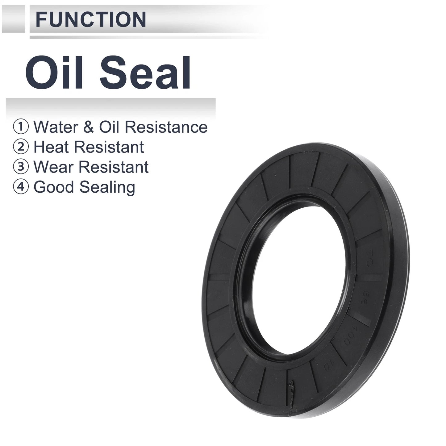 Oil Seal 56x100x10mm Black 5 Pcs Nitrile Rubber Seal Ring for Make Model