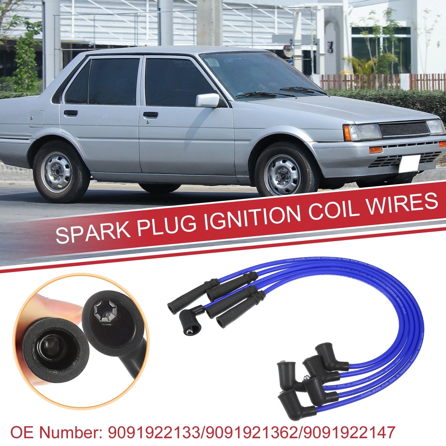 5 x Spark Plug Wire Ignition Coil Cables for Toyota Corolla (1982-1987)