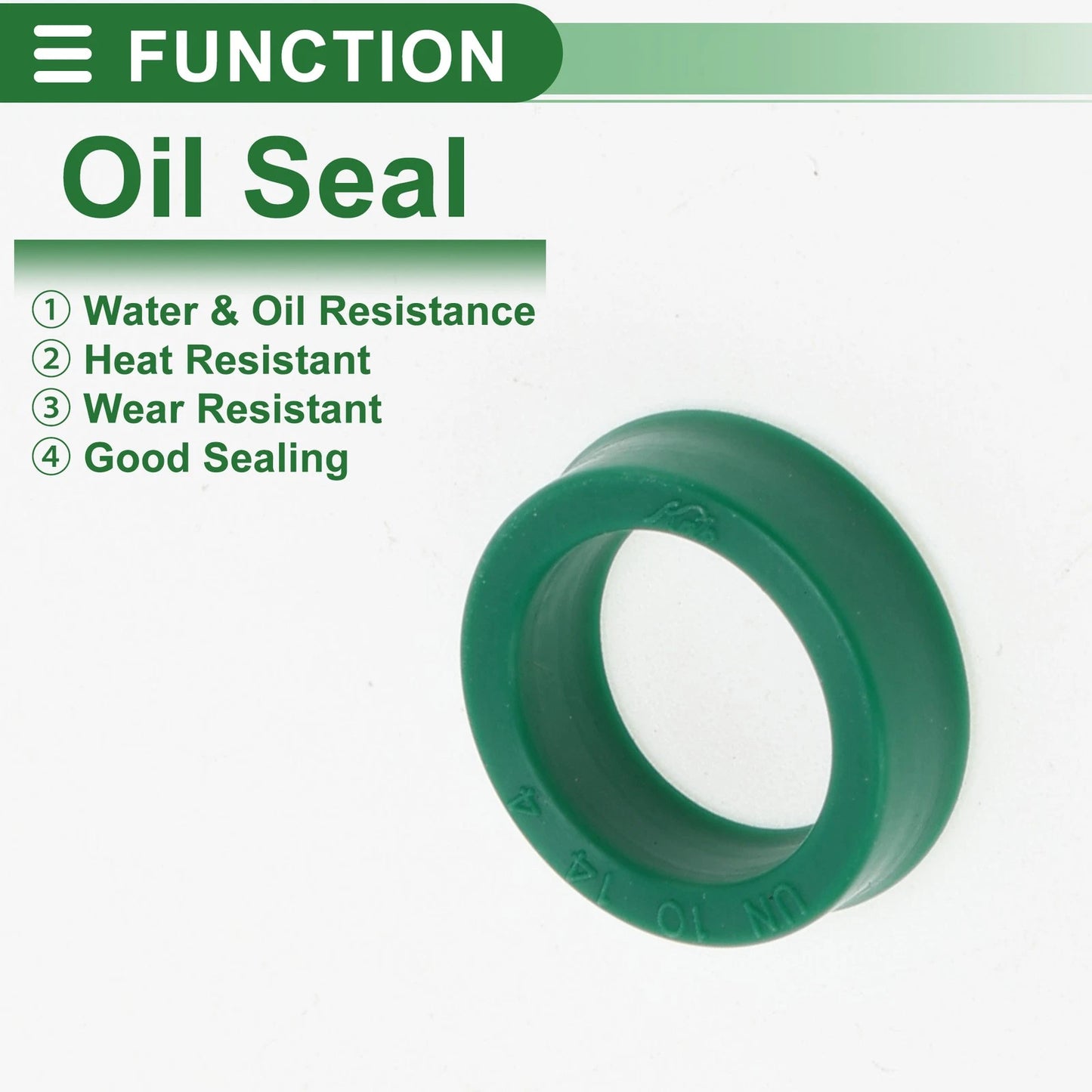 Oil Seal Rotary Shaft Seal TPU 10x14x4mm Green 5 Pcs