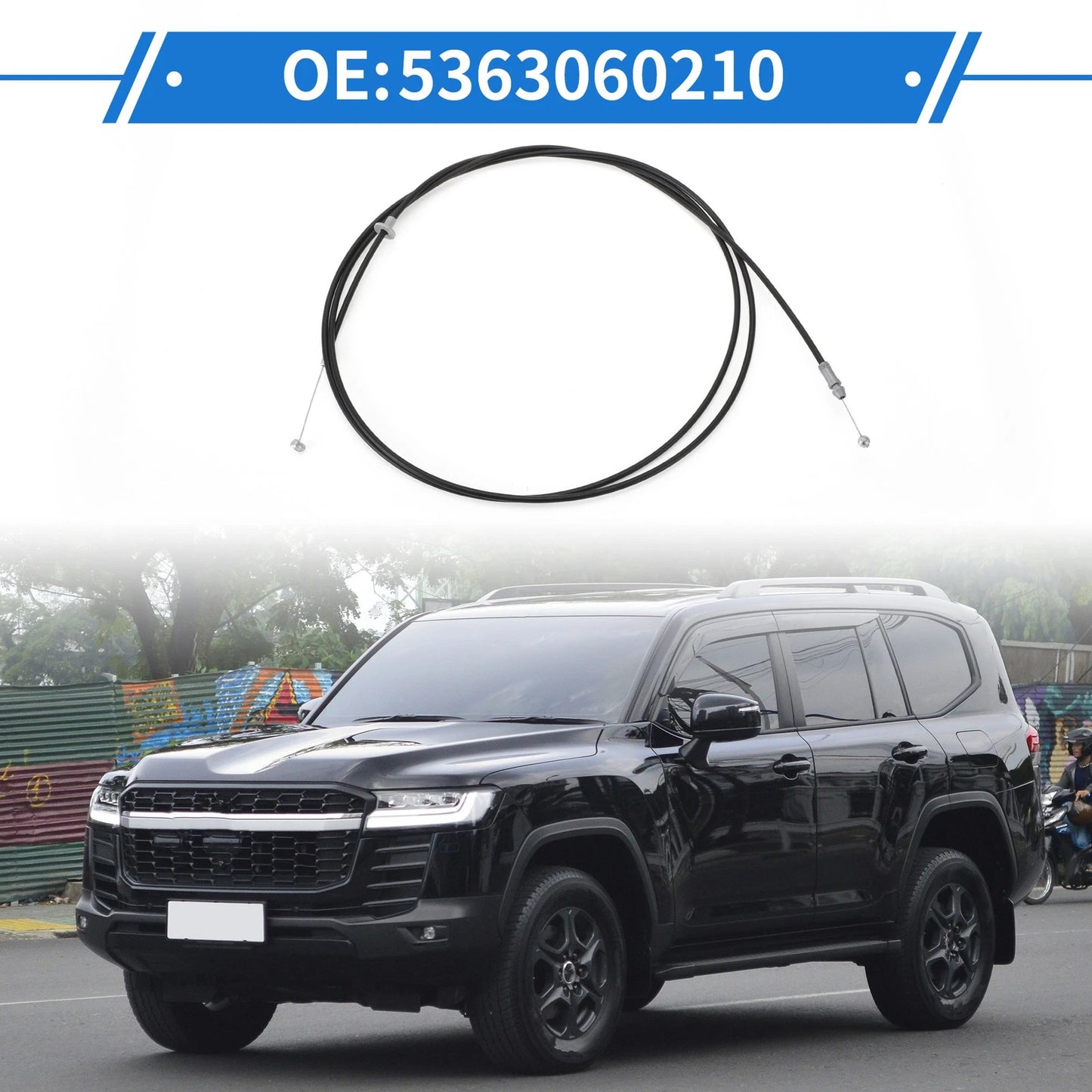 Hood Release Cable for Toyota Land Cruiser (No. 5363060210)