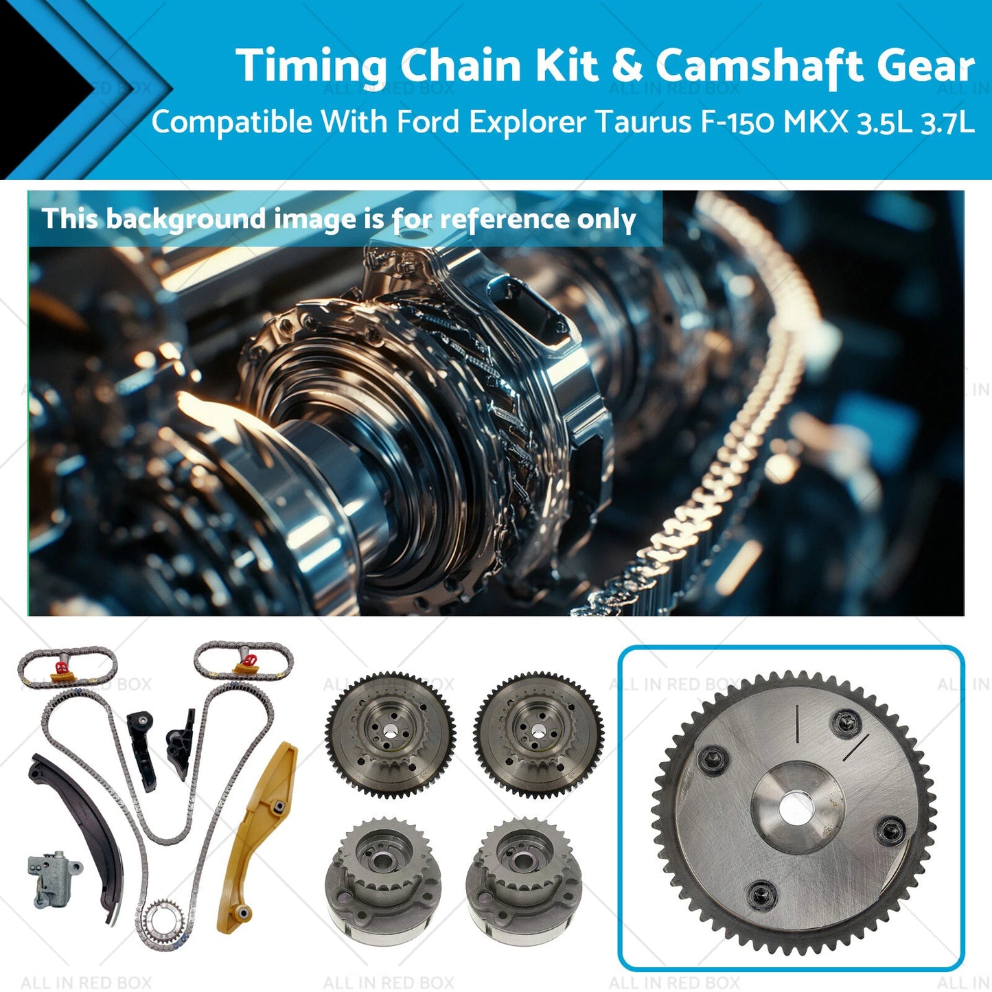 Timing Chain Kit & Camshaft Gear for Ford Explorer Taurus F-150 MKX (2006-2010)