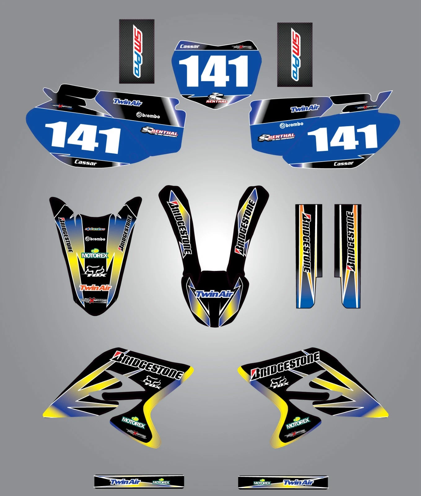 Custom Graphic Kit - Sunrise Style for Yamaha TTR 230 (2005-2015) Stickers